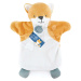 Plyšová liška na loutkové divadlo Fox Hand Puppet Doudou et Compagnie bílo-oranžová 25 cm od 0 m