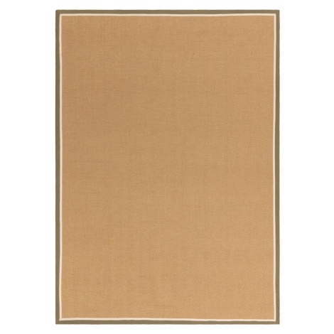 Khaki/v přírodní barvě oboustranný/ručně tkaný jutový koberec 120x170 cm Bordo Herringbone Khaki Asiatic Carpets