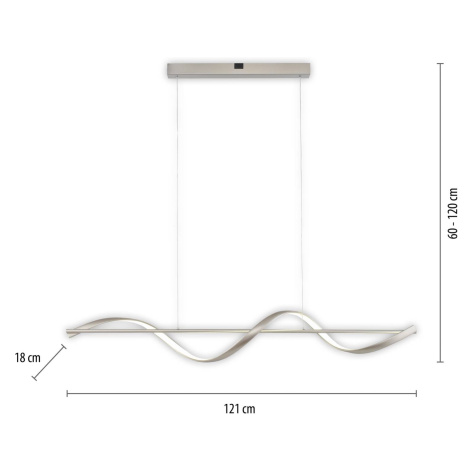 Q-Smart-Home Paul Neuhaus Q-Swing LED závěsné světlo, ocel