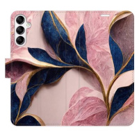 iSaprio flip pouzdro Pink Leaves pro Samsung Galaxy A14 / A14 5G