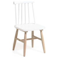 Bílá dětská židle z kaučukového dřeva Kave Home Kristie