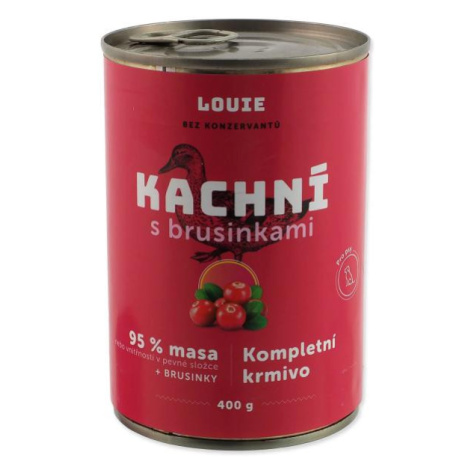 Konzerva LOUIE kachní s brusinkami, vitamíny a minerály 400g