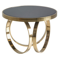 Estila Luxusní art deco kulatý konferenční stolek Arossia s designovou podstavou ve tvaru tří ob