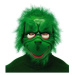 Guirca Zelená maska Grinch s vlasy - vánoce