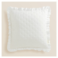 Romantický povlak na polštář MOLLY v bílé barvě 45 x 45 cm