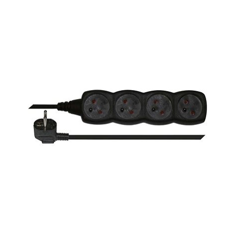 EMOS Prodlužovací kabel – 4 zásuvky, 5m, černý