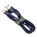 Baseus Cafule Lightning kabel 2,4A 1m - zlato-tmavě modrý
