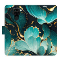 iSaprio flip pouzdro Blue Flowers 02 pro Xiaomi Redmi Note 9