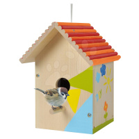 Dřevěná ptačí budka Outdoor Birdhouse Eichhorn Poskládej a vymaluj – se štětcem a barvami od 6 l