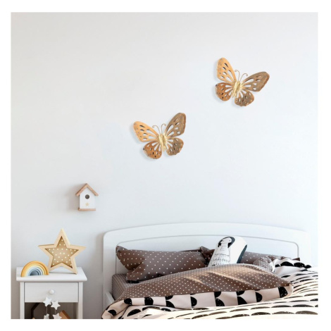 Nástěnná dekorace 32x29 cm motýl kov Donoci