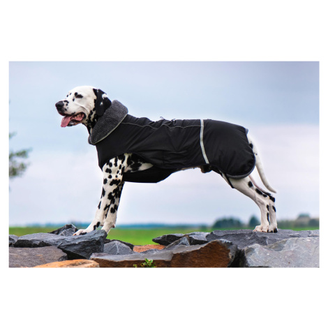 Vsepropejska Rafael bunda pro psa s kožíškem Barva: Černá, Délka zad (cm): 32, Obvod hrudníku: 4