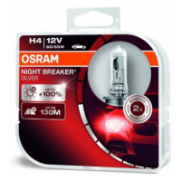 Autožárovka OSRAM Night Breaker Silver H4 64193NBS-HCB 60/55W P43t 12V (v balení 2ks) s homologa