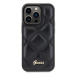 Guess hard obal na iPhone 15 PRO 6.1" Black Quilted Metal Logo