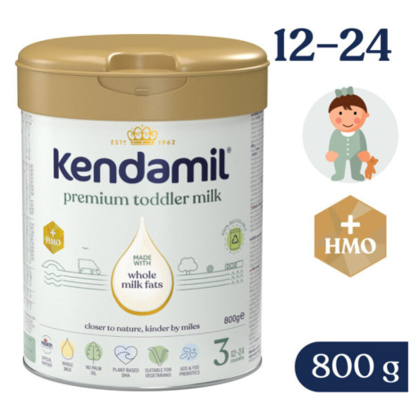 KENDAMIL Mléko batolecí Premium 3 HMO+ (800 g) 12m+