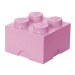 LEGO® úložný box 4 - světle růžová 250 x 250 x 180 mm