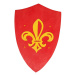 Fauna dřevěný štít červený Anjou