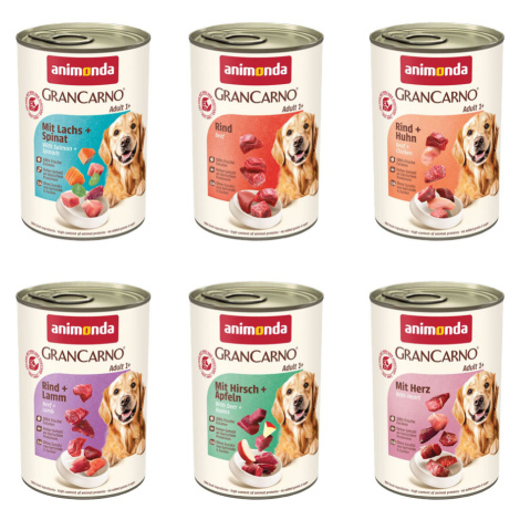 Výhodné balení animonda GranCarno Original 24 ks (24 x 400 g) - mix 1 (6 druhů)