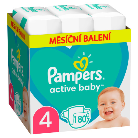 Pampers Active Baby plenky vel. 4, 9-14 kg, 180 ks