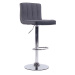 Barová židle, šedá / černá / chromovaná, hilda