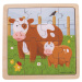 Bigjigs Toys Dřevěné puzzle Kráva s telátkem