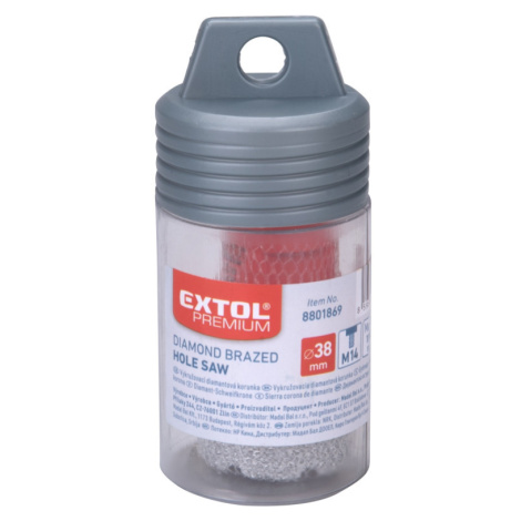 korunka vykružovací diamantová, O 38mm, závit M14 Extol Premium