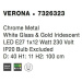 NOVA LUCE závěsné svítidlo VERONA závěsné svítidlo chromovaný kov bílé sklo a zlatá E27 1x12W 73