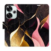 iSaprio Flip pouzdro Gold Pink Marble 02 pro Poco F6