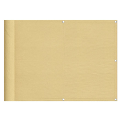 vidaXL Balkonová zástěna písková 75 x 800 cm 100% polyester oxford