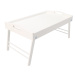 Dřevěný servírovací stolek do postele 50x30 cm bílý