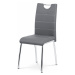 Jídelní židle - šedá ekokůže, kovová chromovaná podnož AC-9920 GREY