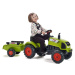 FALK - Šlapací traktor 2041C Claas Arion s vlečkou