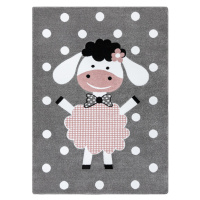 Dywany Łuszczów Dětský kusový koberec Petit Dolly sheep grey - 180x270 cm