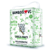 BAMBOOLOVE - Plenkové kalhotky jednorázové bambus vel. XL 12+ kg 16 ks