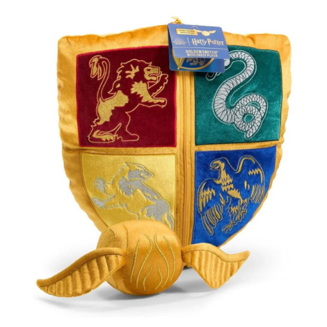 Plyšák Harry Potter - Hogwarts Crest and Golden Snitch, 36 x 33 x 18 cm NOBLE COLLECTION