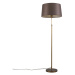 Chytrá stojací lampa bronzová s hnědým stínidlem 45 cm včetně Wifi A60 - Parte