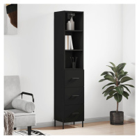 vidaXL Skříň highboard černá 34,5 x 34 x 180 cm kompozitní dřevo