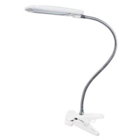 LED stolní lampička s vypínačem a klipem BAZ 5W/230V/4000K/340Lm/120°/IP20, bílá