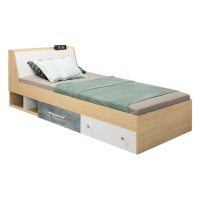 Dřevěná postel Pete 120x200, úložný prostor, bez matrace