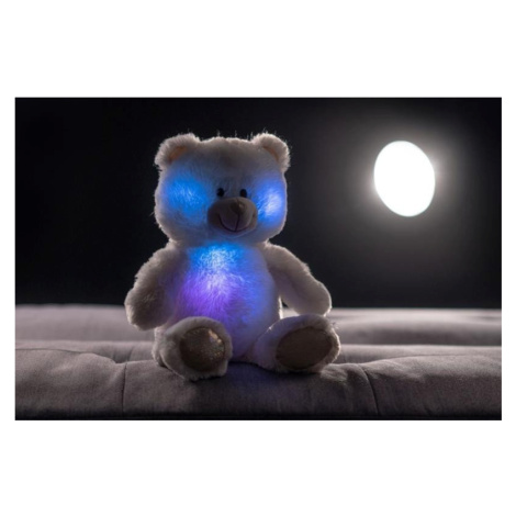 Medvídek Snílek bílý plyš 40 cm na baterie se světlem se zvukem v sáčku Teddies