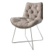 DELIFE Jídelní židle Taimi-Flex taupe vintage podnož ve tvaru "X" z nerezové oceli