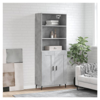 vidaXL Skříň highboard betonově šedá 69,5x34x180 cm kompozitní dřevo