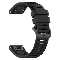 Silikonový řemínek FIXED Silicone Strap pro Garmin QuickFit 26mm, černá