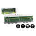 Lokomotiva/Vlak zelená plast 35cm na baterie se zvukem se světlem v krabici 41x16x12cm
