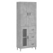 vidaXL Skříň highboard betonově šedá 69,5x34x180 cm kompozitní dřevo