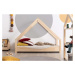 Domečková dětská postel z borovicového dřeva Adeko Loca Elin, 90 x 200 cm