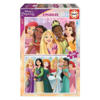 Educa Puzzle Disney princezny 2x100 dílků