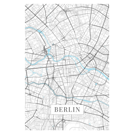 Mapa Berlin white, 26.7 × 40 cm