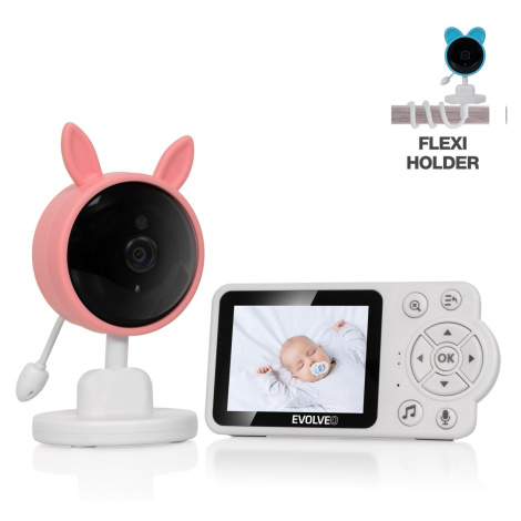 EVOLVEO Baby Monitor N3, dětská videochůvička, růžová