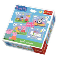 Trefl Puzzle Prasátko Peppa 4v1 (35,48,54,70 dílků)