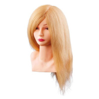 ​Cvičná hlava LOUISA 7000799, 100% přírodní lidské blond vlasy, postupný strih, 40 cm